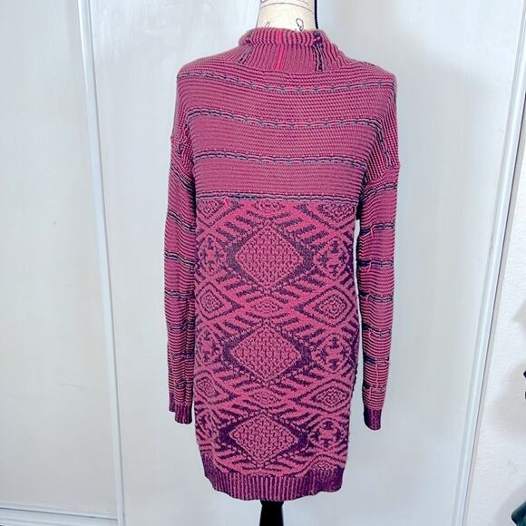 BP Nordstrom Pink & Brown Knit Cardigan Sweater Size Large - Picture 8 of 11